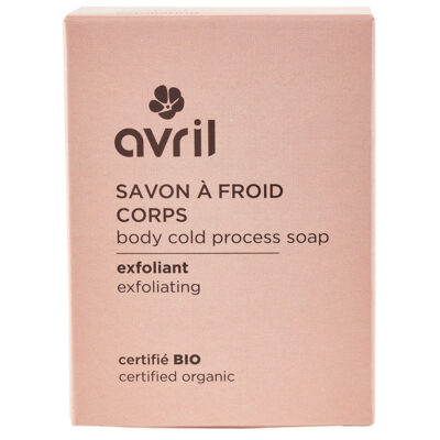 AVRIL Body cold process soap Exfoliating 100g Certified Organic