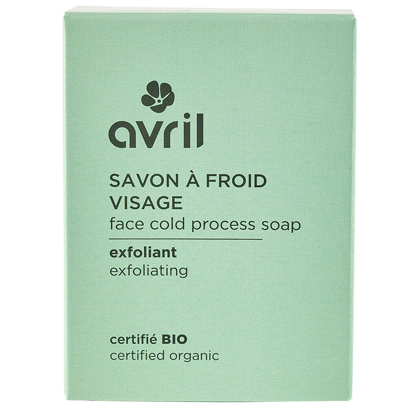 AVRIL Face cold process soap Exfoliating 100g Certified Organic