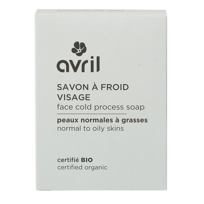 AVRIL Face Cold Process Soap Normal to Greasy Skin 100g Certified Organic